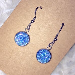 Faux druzy quartz earrings NEW!!!